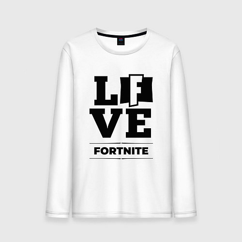 Мужской лонгслив Fortnite love classic / Белый – фото 1