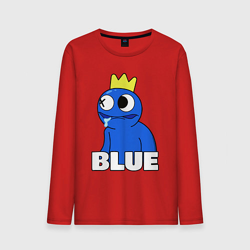 Мужской лонгслив Радужные друзья Синий следит / Красный – фото 1