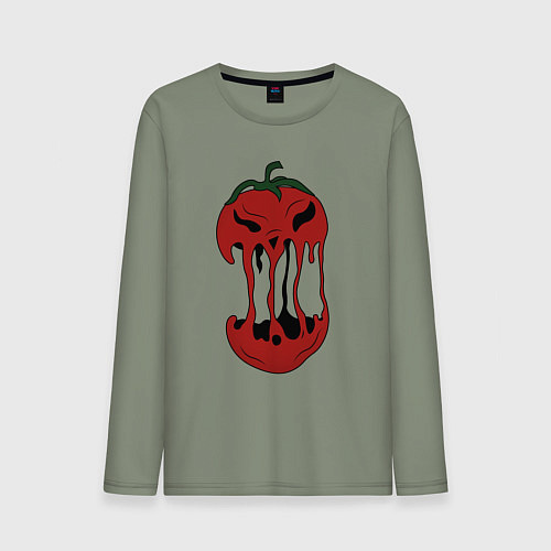 Мужской лонгслив Агрессивный красный помидор / Авокадо – фото 1