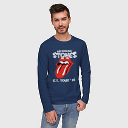 Лонгслив хлопковый мужской The Rolling Stones 78, цвет: тёмно-синий — фото 2