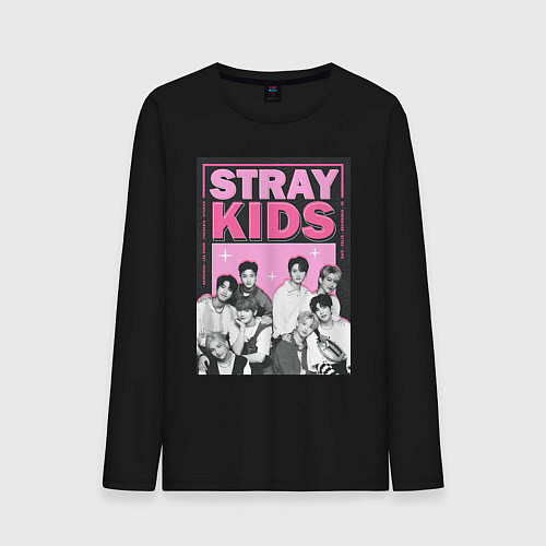 Мужской лонгслив Stray Kids boy band / Черный – фото 1