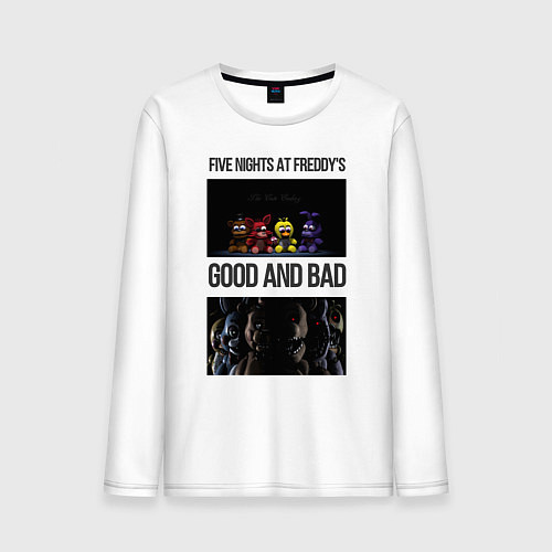 Мужской лонгслив Freddy good and bad / Белый – фото 1