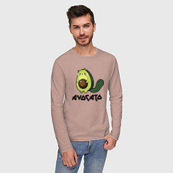 Лонгслив хлопковый мужской Avocado - AvoCATo - Joke, цвет: пыльно-розовый — фото 2