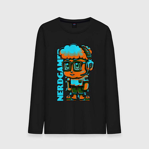 Мужской лонгслив Нерогеймер / Черный – фото 1