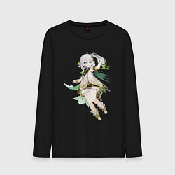 Лонгслив хлопковый мужской Нахида - Genshin Impact, цвет: черный