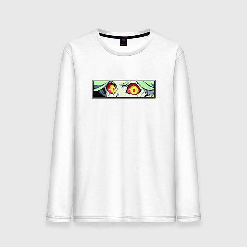 Мужской лонгслив Ребекка из Киберпанка: Глаза / Белый – фото 1