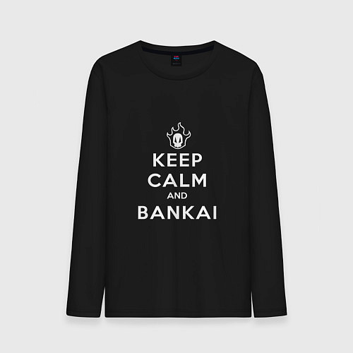 Мужской лонгслив Keep calm and bankai - Bleach / Черный – фото 1