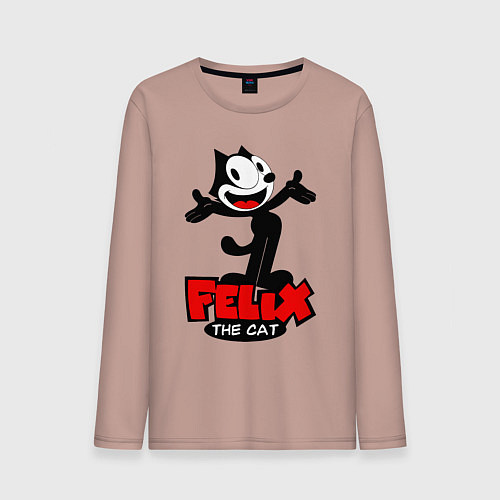 Мужской лонгслив Felix the cat / Пыльно-розовый – фото 1