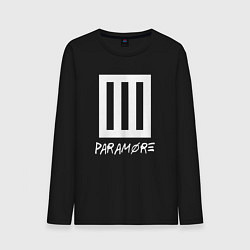 Лонгслив хлопковый мужской Paramore логотип, цвет: черный
