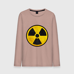 Лонгслив хлопковый мужской Atomic Nuclear, цвет: пыльно-розовый