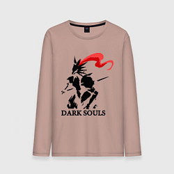 Лонгслив хлопковый мужской Dark Souls, цвет: пыльно-розовый