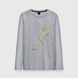 Мужской лонгслив Тропические листья разлетаются