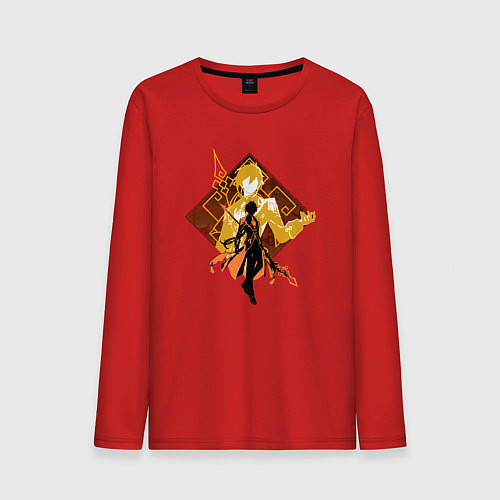 Мужской лонгслив Силуэт Чжун Ли / Красный – фото 1