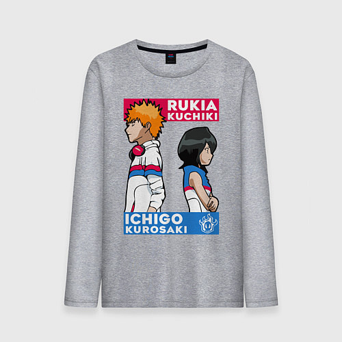 Мужской лонгслив Ичиго и Рукия / Меланж – фото 1