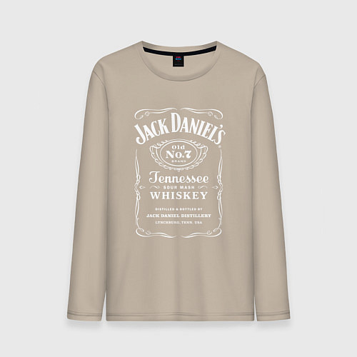 Мужской лонгслив Jack Daniels / Миндальный – фото 1