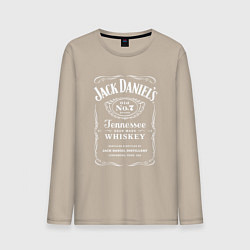 Лонгслив хлопковый мужской Jack Daniels, цвет: миндальный