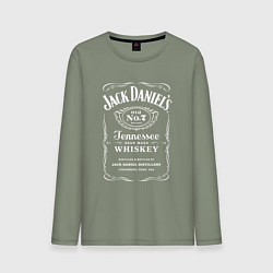 Лонгслив хлопковый мужской Jack Daniels, цвет: авокадо