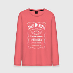 Лонгслив хлопковый мужской Jack Daniels, цвет: коралловый