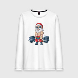 Мужской лонгслив Санта силач