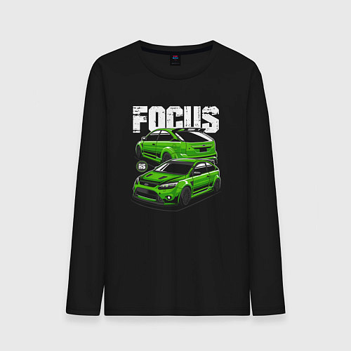 Мужской лонгслив Ford Focus art / Черный – фото 1