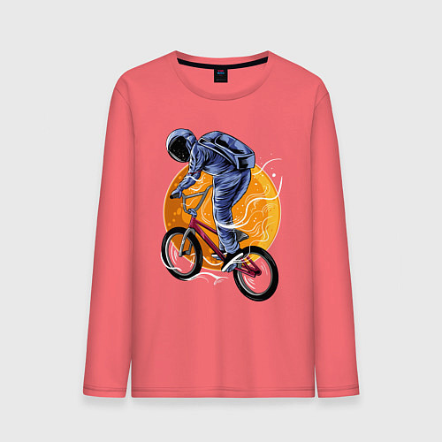 Мужской лонгслив Space rider / Коралловый – фото 1