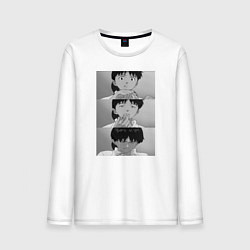 Лонгслив хлопковый мужской Аниме ЕВАНГЕЛИОН СИНДЗИ, цвет: белый