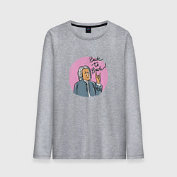 Мужской лонгслив Back to Bach, розовый фон