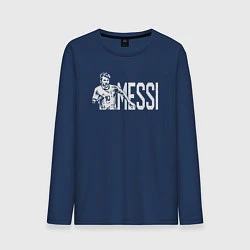 Лонгслив хлопковый мужской Football Messi, цвет: тёмно-синий