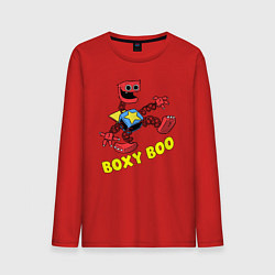 Лонгслив хлопковый мужской Project Playtime - Boxy Boo, цвет: красный
