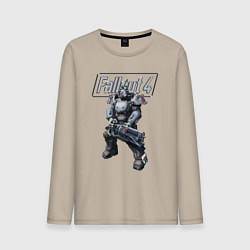 Лонгслив хлопковый мужской Fallout 4 - Ultracite Power Armor, цвет: миндальный