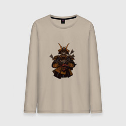 Мужской лонгслив Скелет самурая