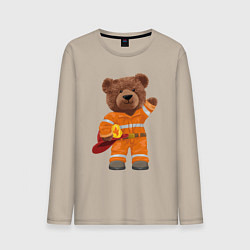 Мужской лонгслив Пожарный медведь