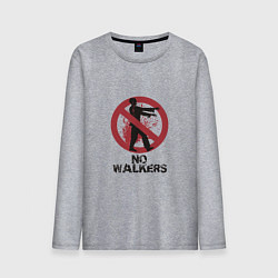 Лонгслив хлопковый мужской No walkers, цвет: меланж