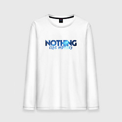 Лонгслив хлопковый мужской Nothing Else Matters, цвет: белый