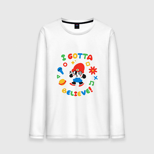 Мужской лонгслив I gotta believe / Белый – фото 1