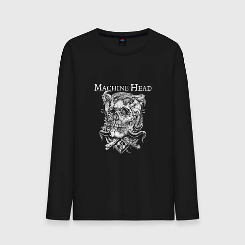Мужской лонгслив Machine Head band / Черный – фото 1