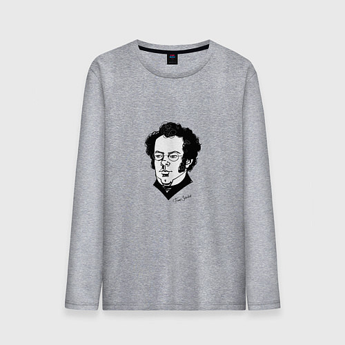 Мужской лонгслив Франц Шуберт / Меланж – фото 1