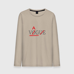 Лонгслив хлопковый мужской VAG not VOGUE, цвет: миндальный
