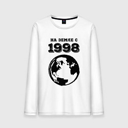 Мужской лонгслив На Земле с 1998 с краской на светлом