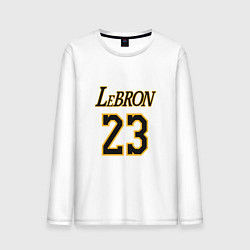Лонгслив хлопковый мужской Lebron 23, цвет: белый