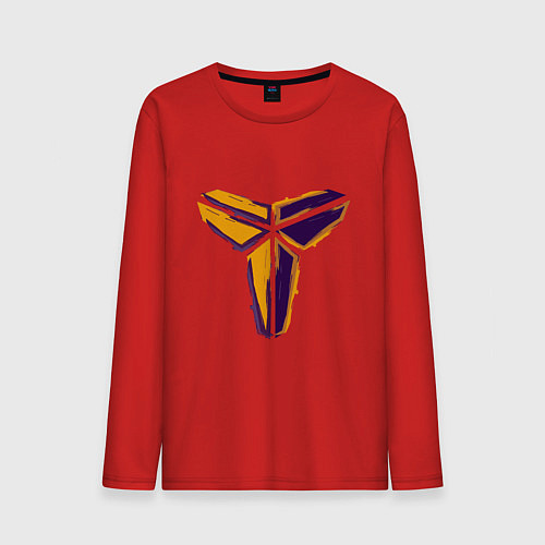 Мужской лонгслив Kobe logo / Красный – фото 1