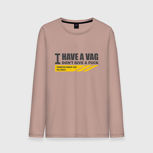 Мужской лонгслив I have a VAG / Пыльно-розовый – фото 1