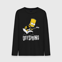 Лонгслив хлопковый мужской Offspring Барт Симпсон рокер, цвет: черный
