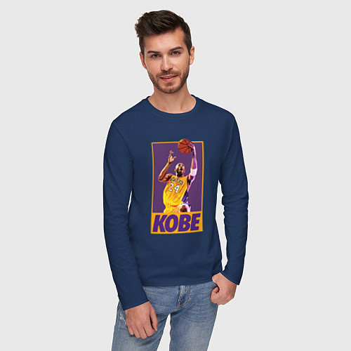 Мужской лонгслив Kobe game / Тёмно-синий – фото 3
