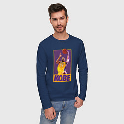 Лонгслив хлопковый мужской Kobe game, цвет: тёмно-синий — фото 2