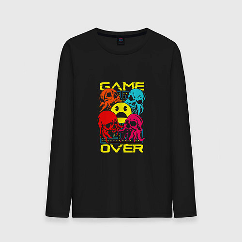 Мужской лонгслив Game over inscription / Черный – фото 1