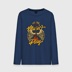 Мужской лонгслив Гитара и крылья