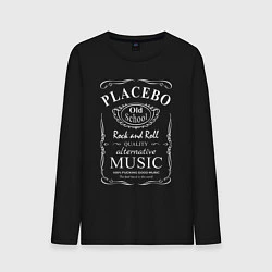 Лонгслив хлопковый мужской Placebo в стиле Jack Daniels, цвет: черный