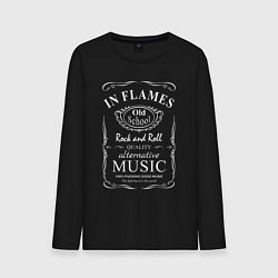 Лонгслив хлопковый мужской In Flames в стиле Jack Daniels, цвет: черный