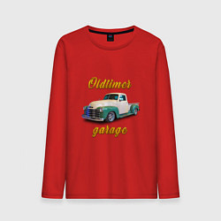 Лонгслив хлопковый мужской Ретро пикап Chevrolet Thriftmaster, цвет: красный